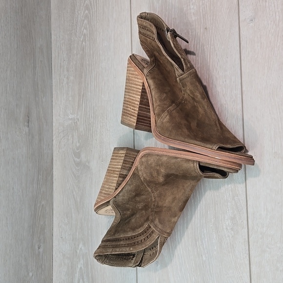 Vince Camuto Women Koral Leather Open Toe Heels shoes Ankle boot sz 9M - Picture 10 of 13